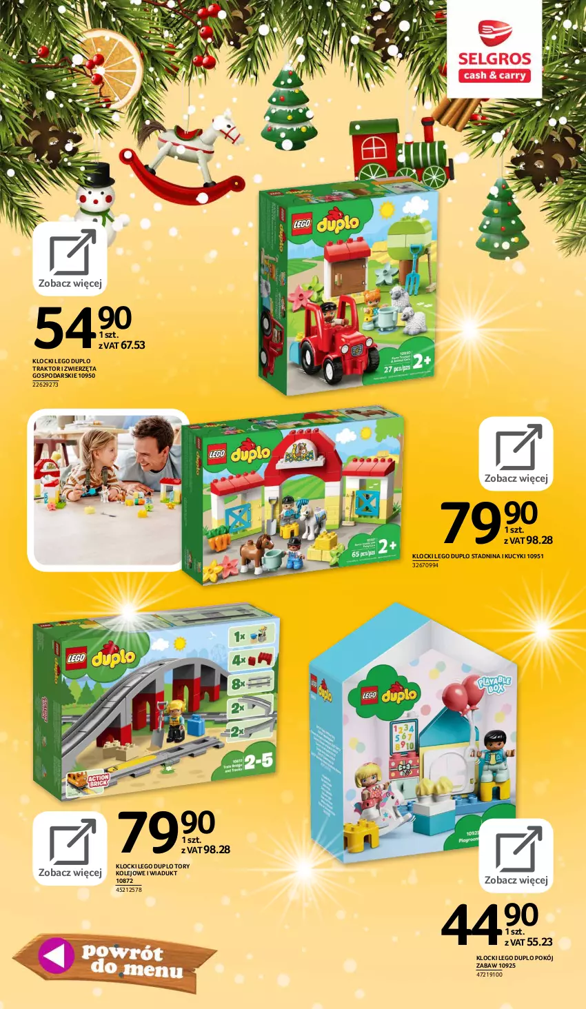Gazetka promocyjna Selgros - E-katalog zabawki - ważna 10.11 do 24.12.2021 - strona 25 - produkty: Klocki, LEGO, LEGO Duplo, Olej, Traktor, Zwierzęta