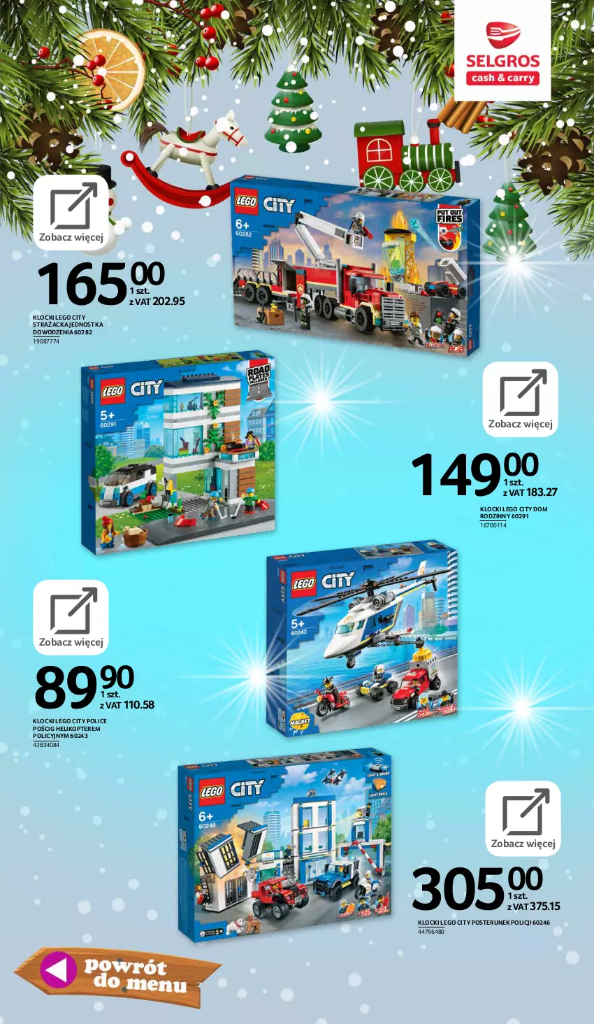 Gazetka promocyjna Selgros - E-katalog zabawki - ważna 10.11 do 24.12.2021 - strona 7 - produkty: Helikopter, Klocki, LEGO, LEGO City, Posterunek policji