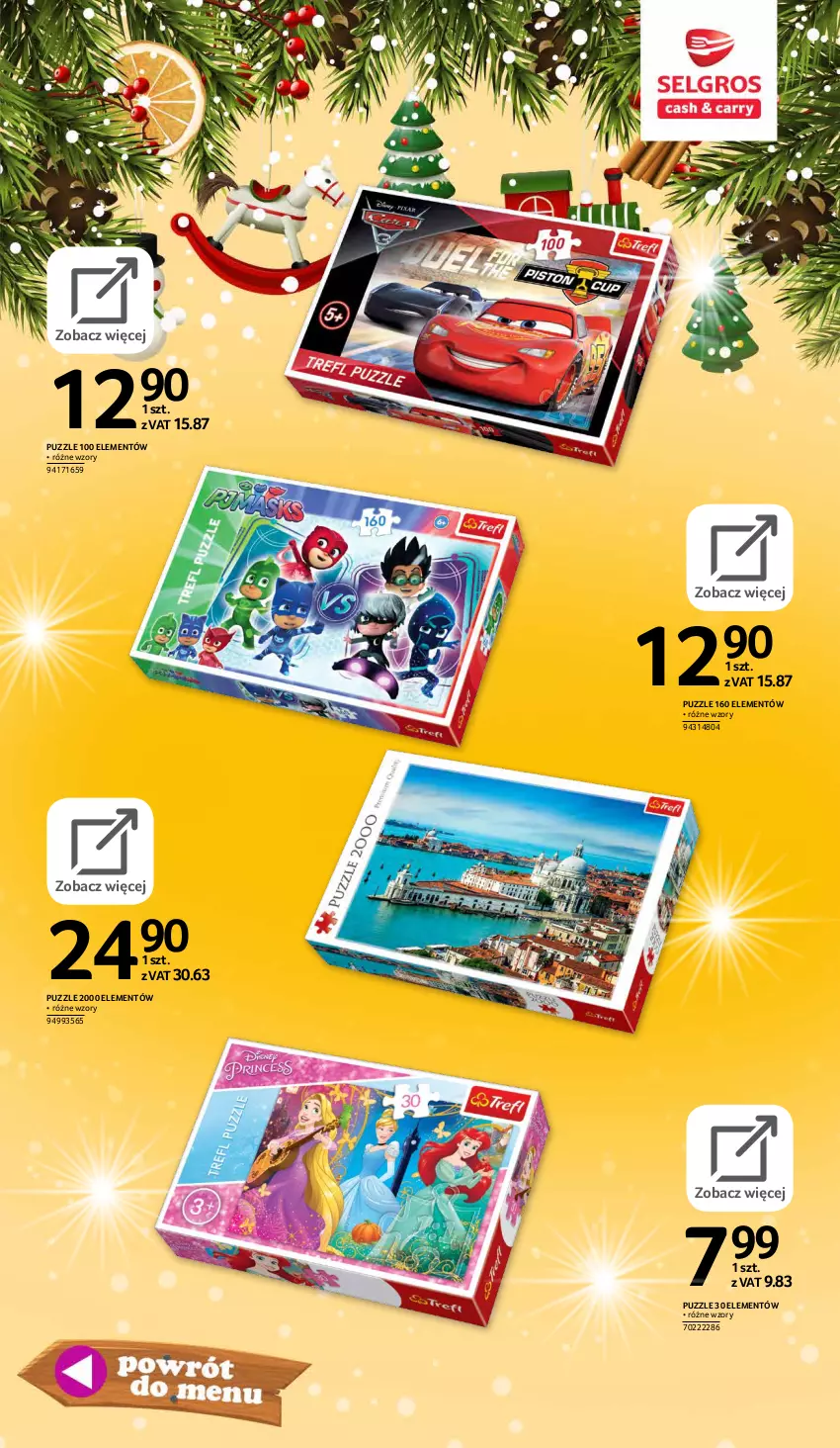 Gazetka promocyjna Selgros - E-katalog zabawki - ważna 10.11 do 24.12.2021 - strona 90 - produkty: Puzzle