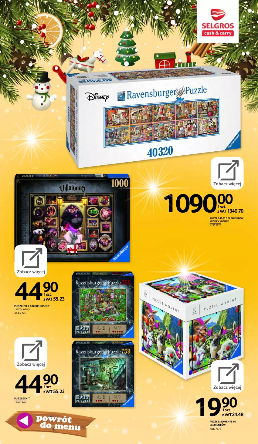 Gazetka promocyjna Selgros - E-katalog zabawki - ważna 10.11 do 24.12.2021 - strona 92 - produkty: Disney, Moments, Puzzle