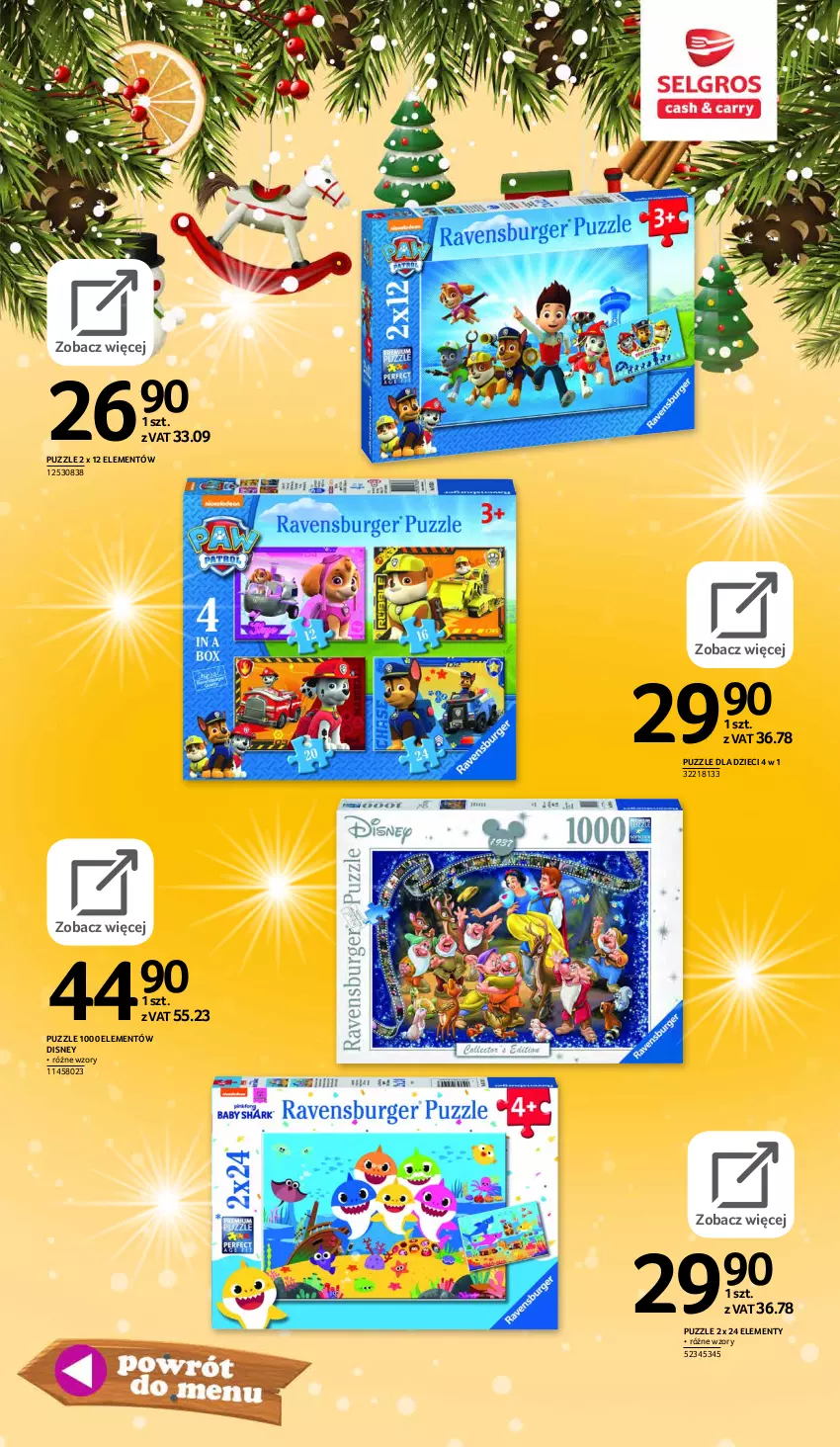 Gazetka promocyjna Selgros - E-katalog zabawki - ważna 10.11 do 24.12.2021 - strona 93 - produkty: Disney, Dzieci, Puzzle