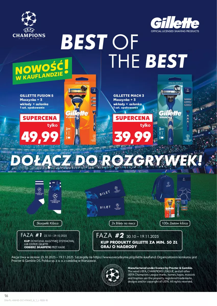 Gazetka promocyjna Kaufland - Kaufland - ważna 23.10 do 05.11.2025 - strona 16 - produkty: Fa, Fusion, Gillette, Gry, Maszynka, Osłonka, Ser, Szynka