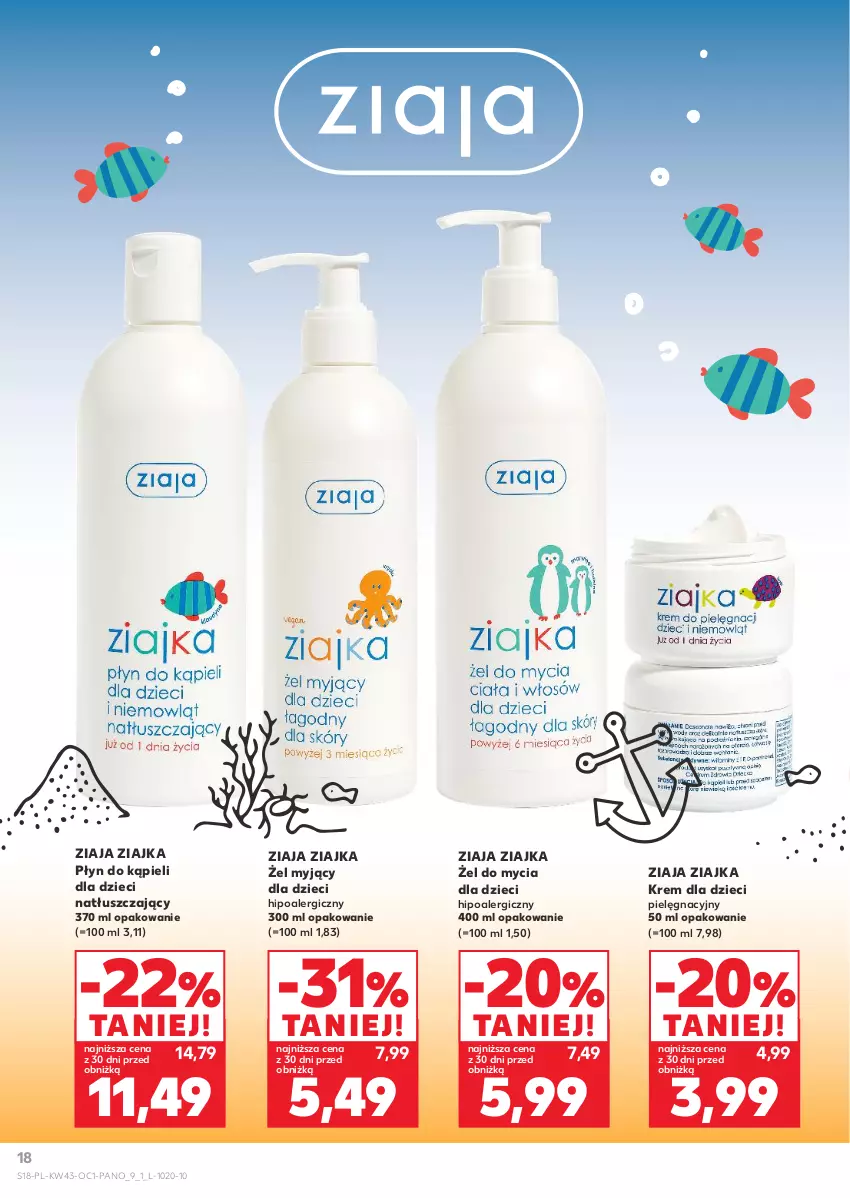 Gazetka promocyjna Kaufland - Kaufland - ważna 23.10 do 05.11.2025 - strona 18 - produkty: Dzieci, Płyn do kąpieli, Ziaja, Ziajka