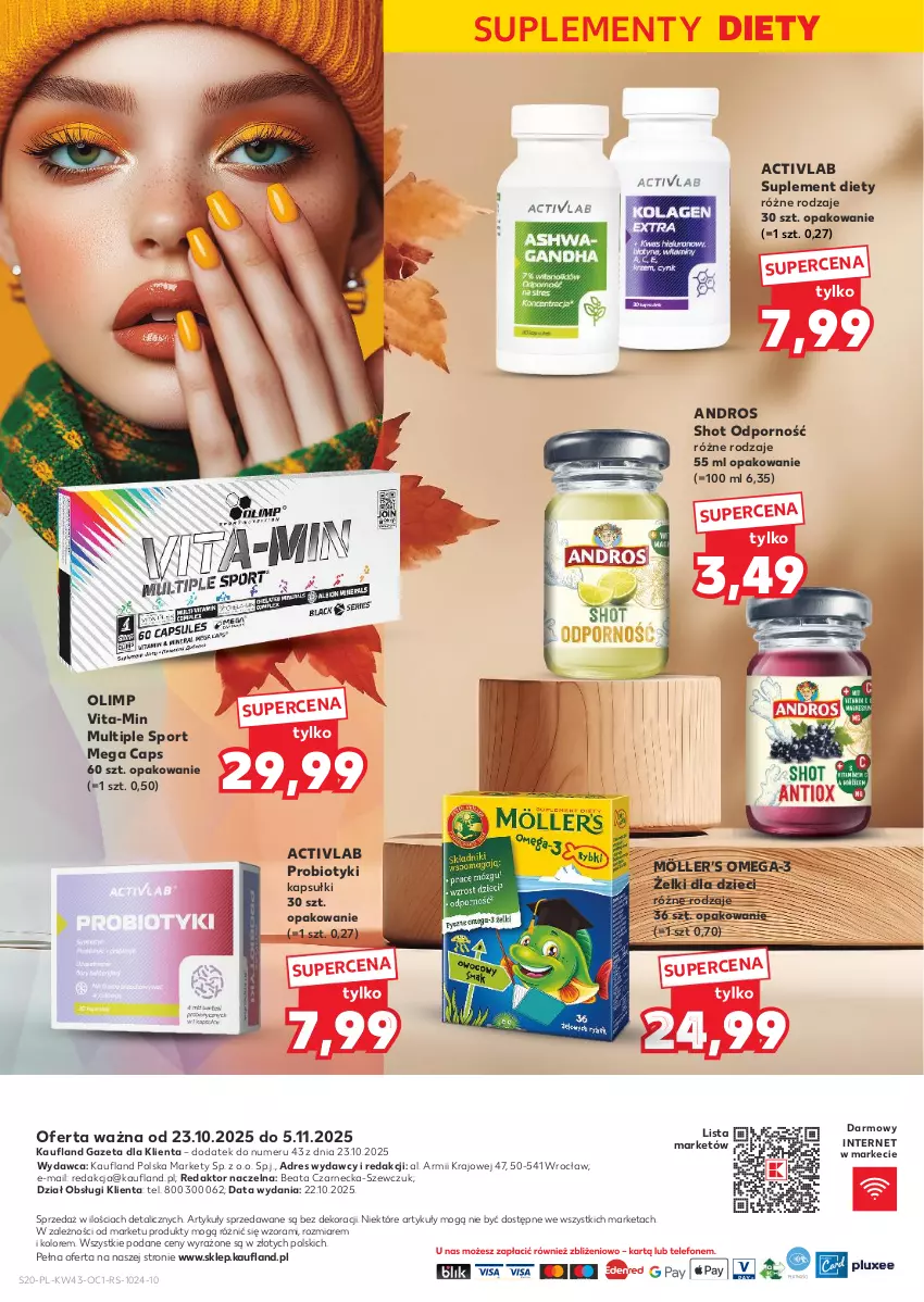 Gazetka promocyjna Kaufland - Kaufland - ważna 23.10 do 05.11.2025 - strona 20 - produkty: Dres, Dzieci, Omega-3, Por, Probiotyk, Sport, Suplement diety, Vita-Min