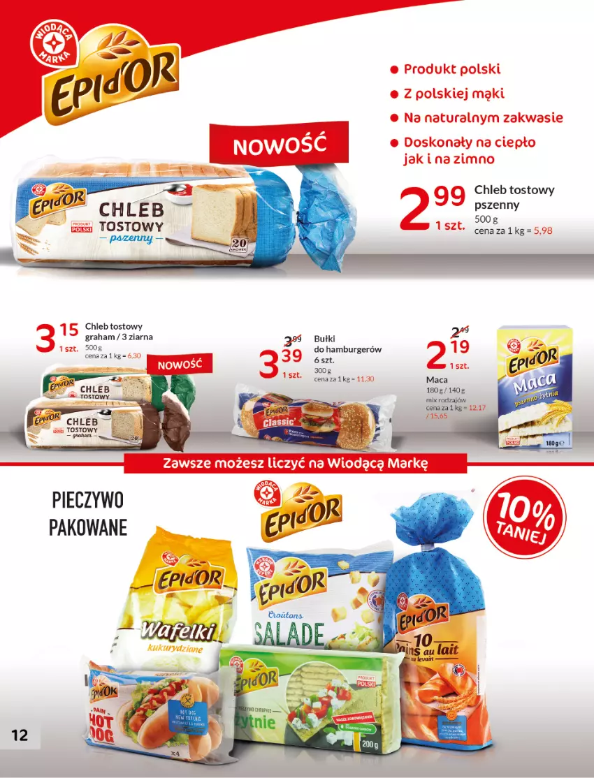 Gazetka promocyjna E Leclerc - ważna 11.01 do 22.01.2022 - strona 12 - produkty: Burger, Chleb, Chleb tostowy, Gra, Hamburger, Piec, Pieczywo