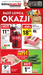 Gazetka promocyjna Intermarche - Gazetka - ważna od 17.04 do 17.04.2024 - strona 1 - produkty: Kurczak, Ser, Filet z piersi kurczaka, Ogórek, Coca-Cola, Szynka konserwowa, Szynka, Fanta, Sprite, Fa