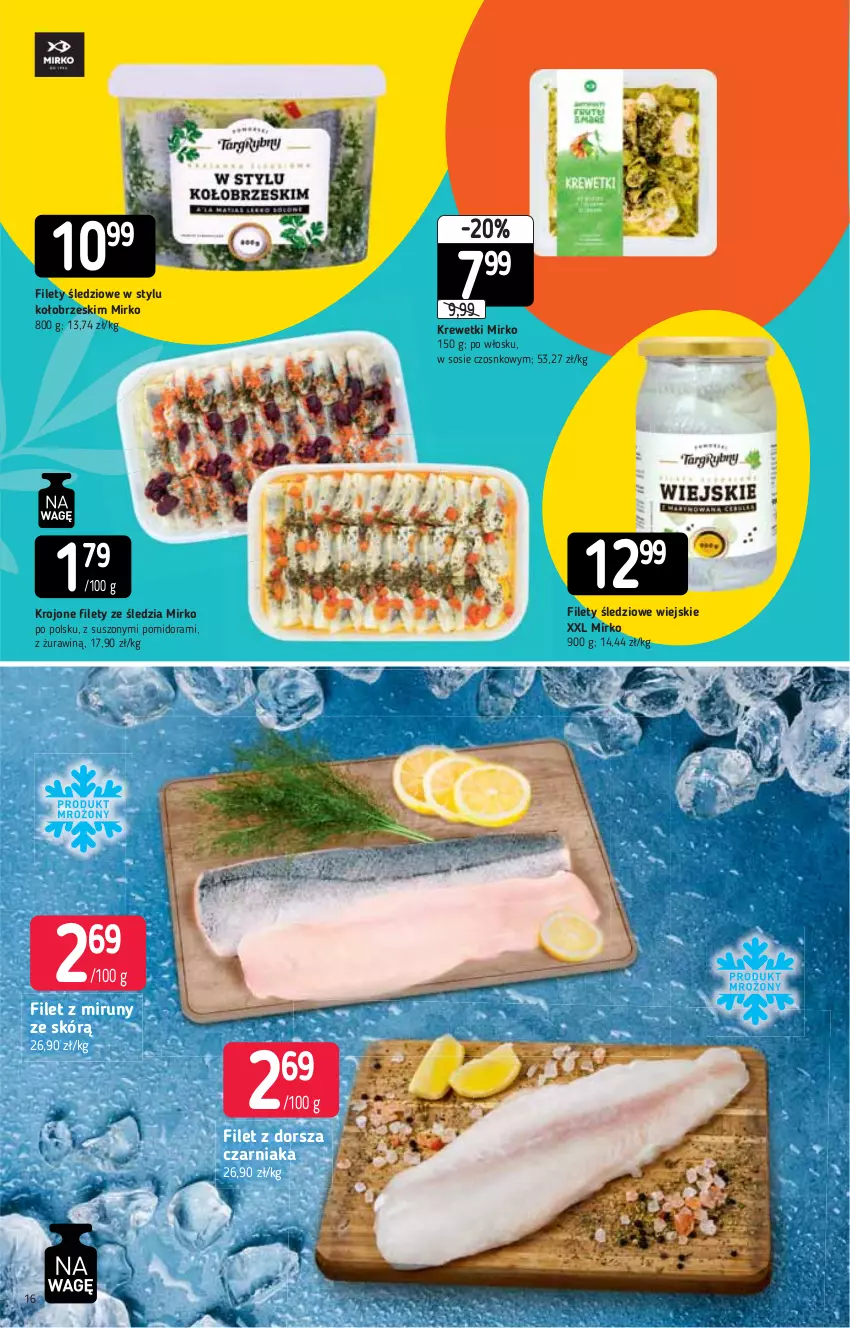 Gazetka promocyjna Stokrotka - Supermarket - ważna 25.03 do 31.03.2021 - strona 16 - produkty: Dorsz, Krewetki, Sos