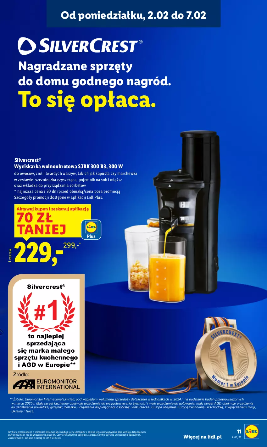 Gazetka promocyjna Lidl - GAZETKA - ważna 02.02 do 07.02.2026 - strona 11 - produkty: Gra, Grzejnik, Marchewka, Monitor, Odkurzacz, Odkurzacze, Pojemnik, Silvercrest, Sok, Szczoteczka, Wyciskarka, Wyciskarka wolnoobrotowa