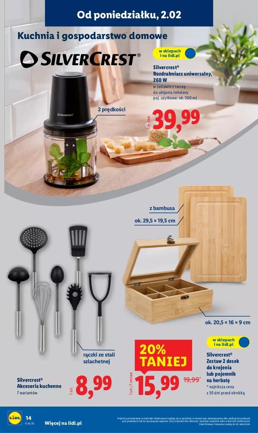 Gazetka promocyjna Lidl - GAZETKA - ważna 02.02 do 07.02.2026 - strona 14 - produkty: Kuchnia, Pojemnik, Rozdrabniacz, Silvercrest