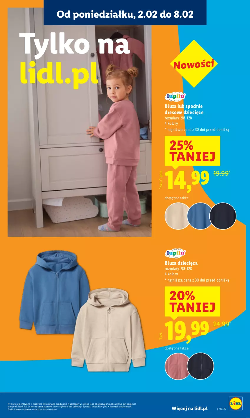 Gazetka promocyjna Lidl - GAZETKA - ważna 02.02 do 07.02.2026 - strona 23 - produkty: Bluza, Dres, Dzieci, Spodnie, Spodnie dresowe