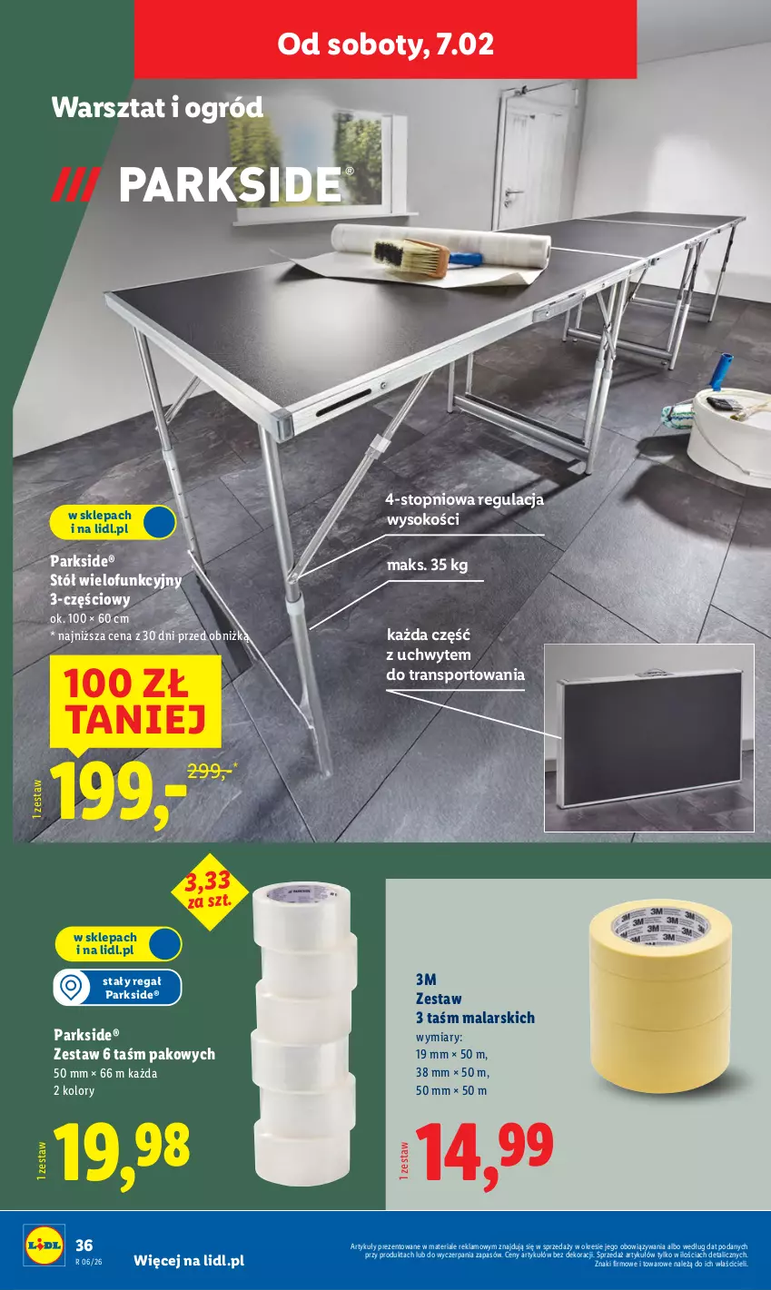 Gazetka promocyjna Lidl - GAZETKA - ważna 02.02 do 07.02.2026 - strona 42 - produkty: Ogród, Parkside, Por, Regał, Sok, Sport, Stół, Top, Tran