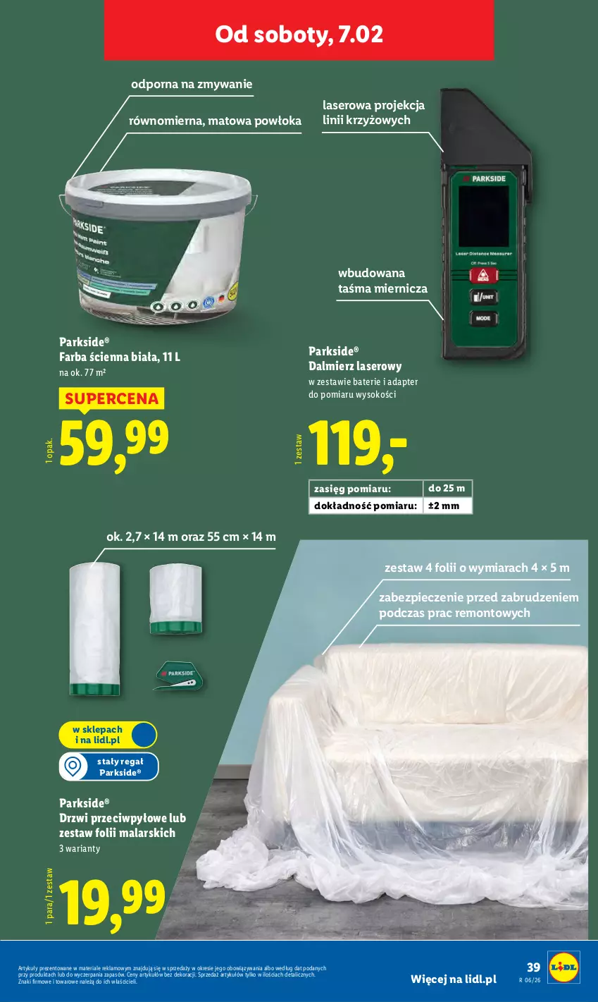 Gazetka promocyjna Lidl - GAZETKA - ważna 02.02 do 07.02.2026 - strona 45 - produkty: Drzwi, Fa, Parkside, Piec, Por, Regał, Ser, Sok, Taśma miernicza