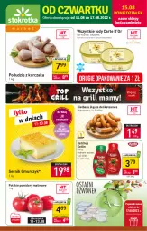 Gazetka promocyjna Stokrotka - Market - Gazetka - ważna od 17.08 do 17.08.2022 - strona 1 - produkty: Kurczak, Ketchup, Ser, Dzwonek, Lody, Kotlin, Kiełbasa, Pomidory, Podudzie z kurczaka, Kiełbasa śląska, HP