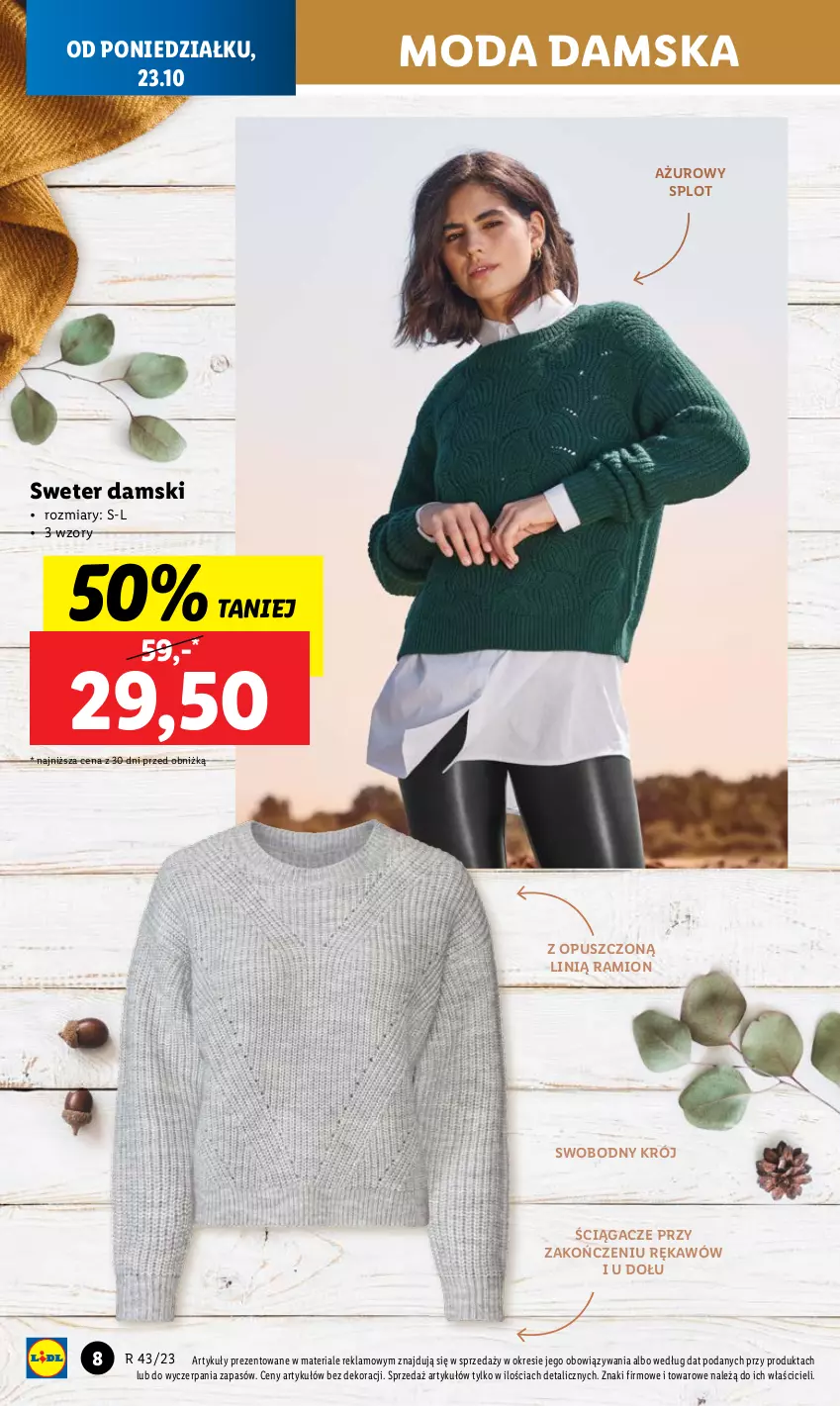 Gazetka promocyjna Lidl - GAZETKA - ważna 23.10 do 28.10.2023 - strona 10 - produkty: Moda, Sweter