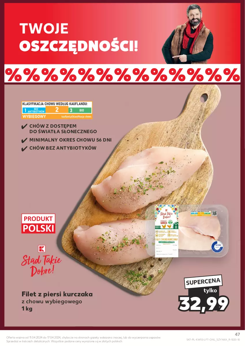 Gazetka promocyjna Kaufland - Gazetka tygodnia - ważna 11.04 do 17.04.2024 - strona 47 - produkty: Filet z piersi kurczaka, Kurczak, Szynka
