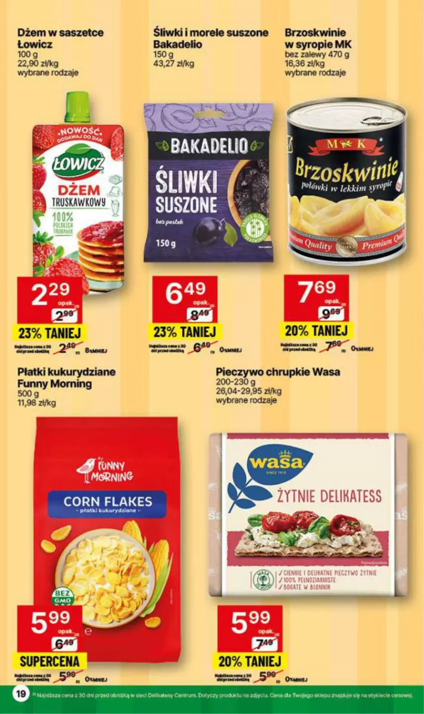 Gazetka promocyjna Delikatesy Centrum - NOWA GAZETKA Delikatesy Centrum od 8 lipca! 8-14.07.2024 - ważna 08.07 do 14.07.2024 - strona 19 - produkty: Brzoskwinie, Chrupki, Dżem, Stek, Syrop, Wasa