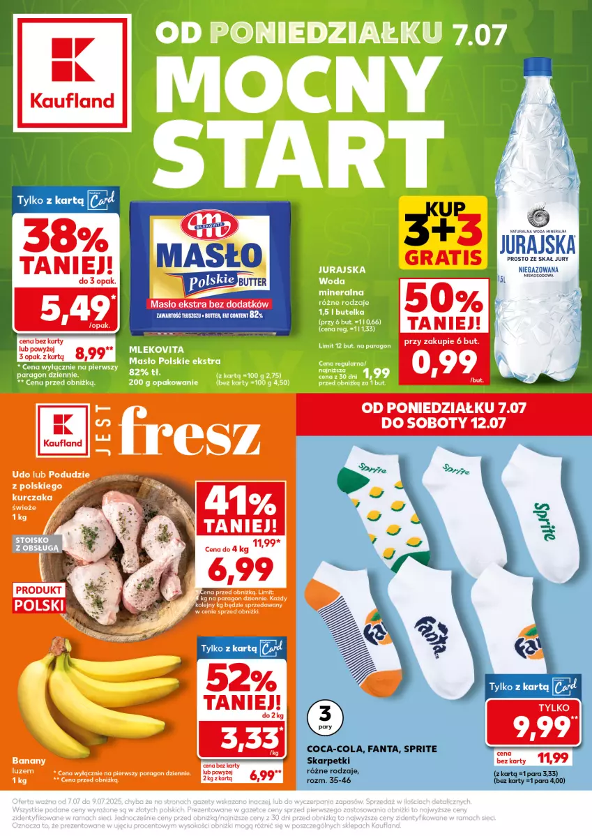 Gazetka promocyjna Kaufland - Mocny Start - ważna 07.07 do 09.07.2025 - strona 1 - produkty: Coca-Cola, Fa, Fanta, Gra, Karp, Koc, Kurczak, Olej, Skarpetki, Sprite, Woda