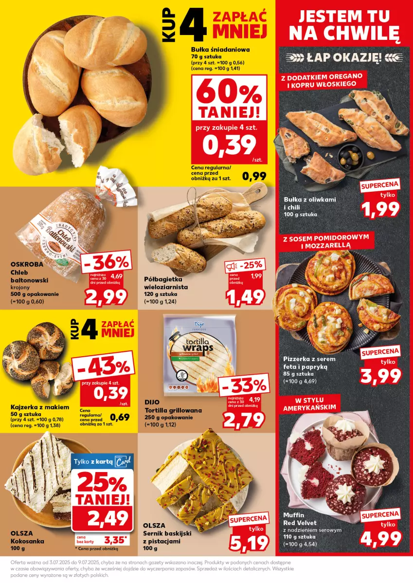 Gazetka promocyjna Kaufland - Mocny Start - ważna 07.07 do 09.07.2025 - strona 15 - produkty: Bagietka, Bułka, Chleb, Danio, Feta, Grill, Kokos, Półbagietka, Ser, Tortilla, Velvet
