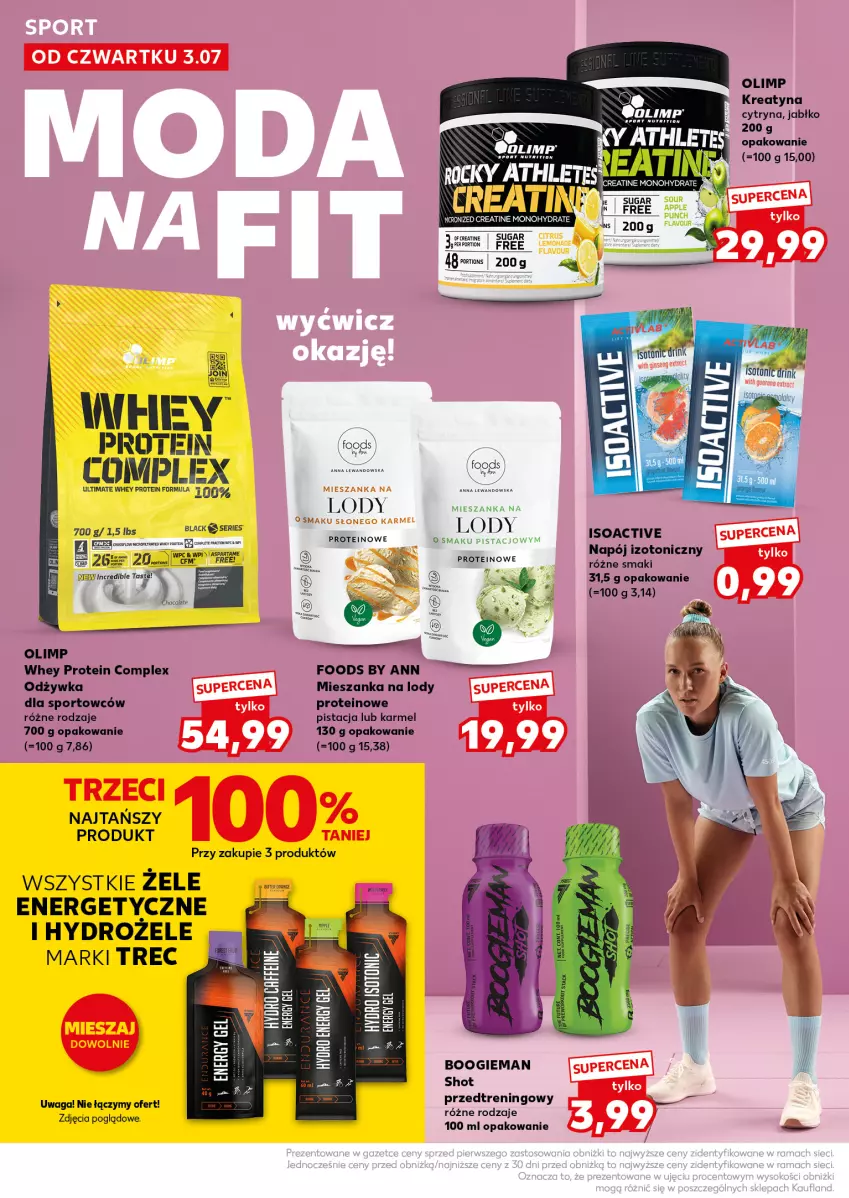 Gazetka promocyjna Kaufland - Mocny Start - ważna 07.07 do 09.07.2025 - strona 18 - produkty: Lack, Lody, Napój, Napój izotoniczny, Odżywka, Por, Ser, Sport, Waga
