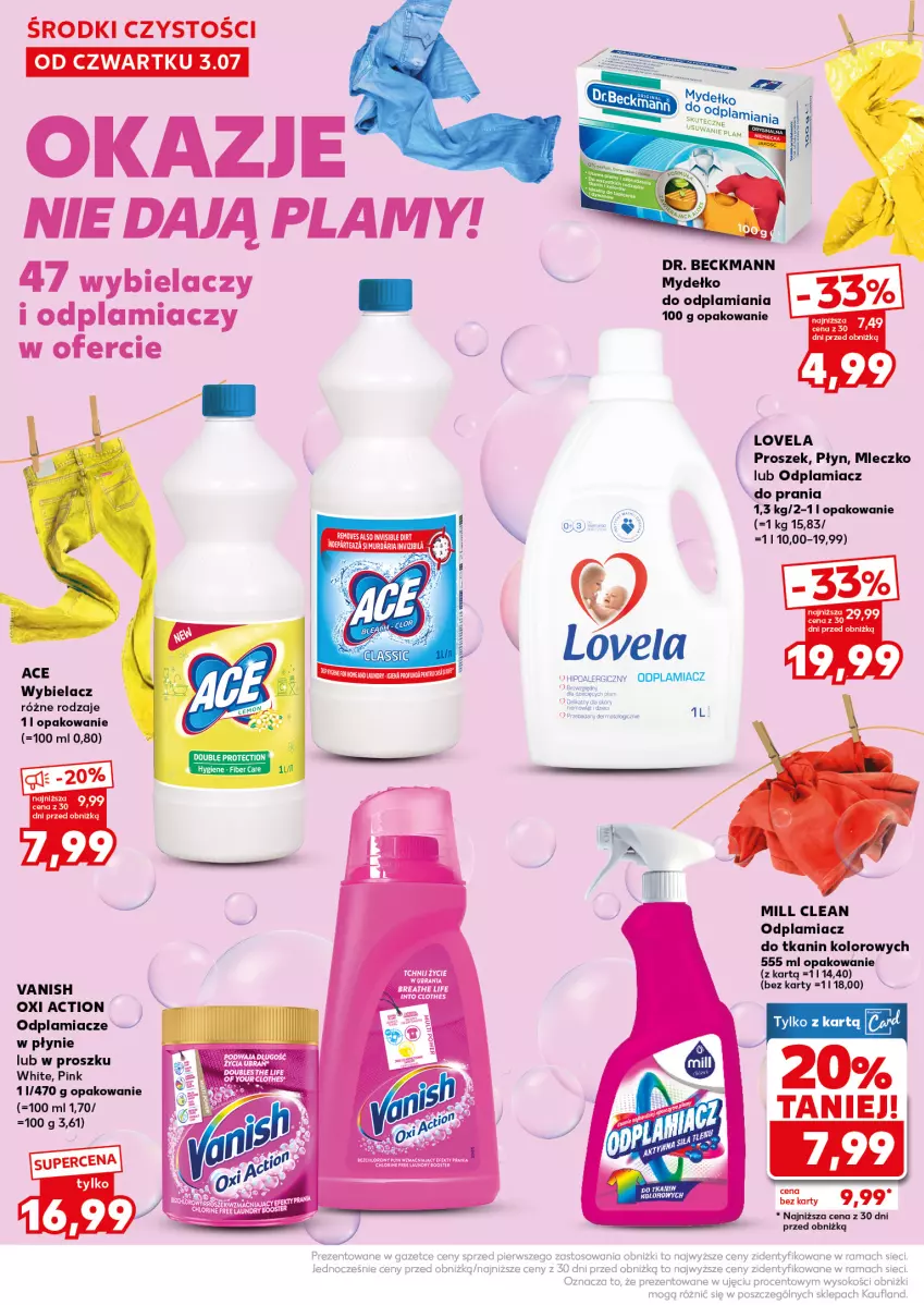 Gazetka promocyjna Kaufland - Mocny Start - ważna 07.07 do 09.07.2025 - strona 22 - produkty: Lovela, Mleczko, Odplamiacz, Taca, Ubrania