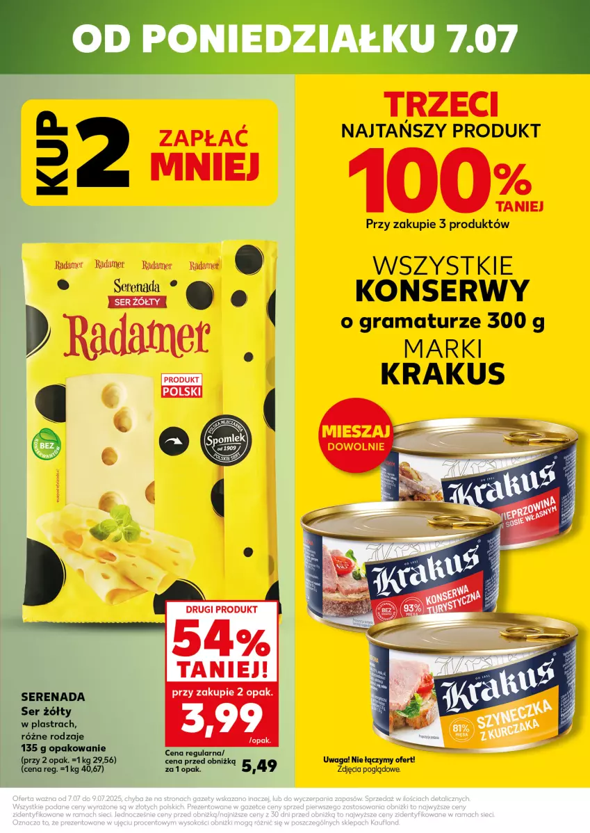 Gazetka promocyjna Kaufland - Mocny Start - ważna 07.07 do 09.07.2025 - strona 3 - produkty: Gra, Krakus, Radamer, Rama, Ser, Waga
