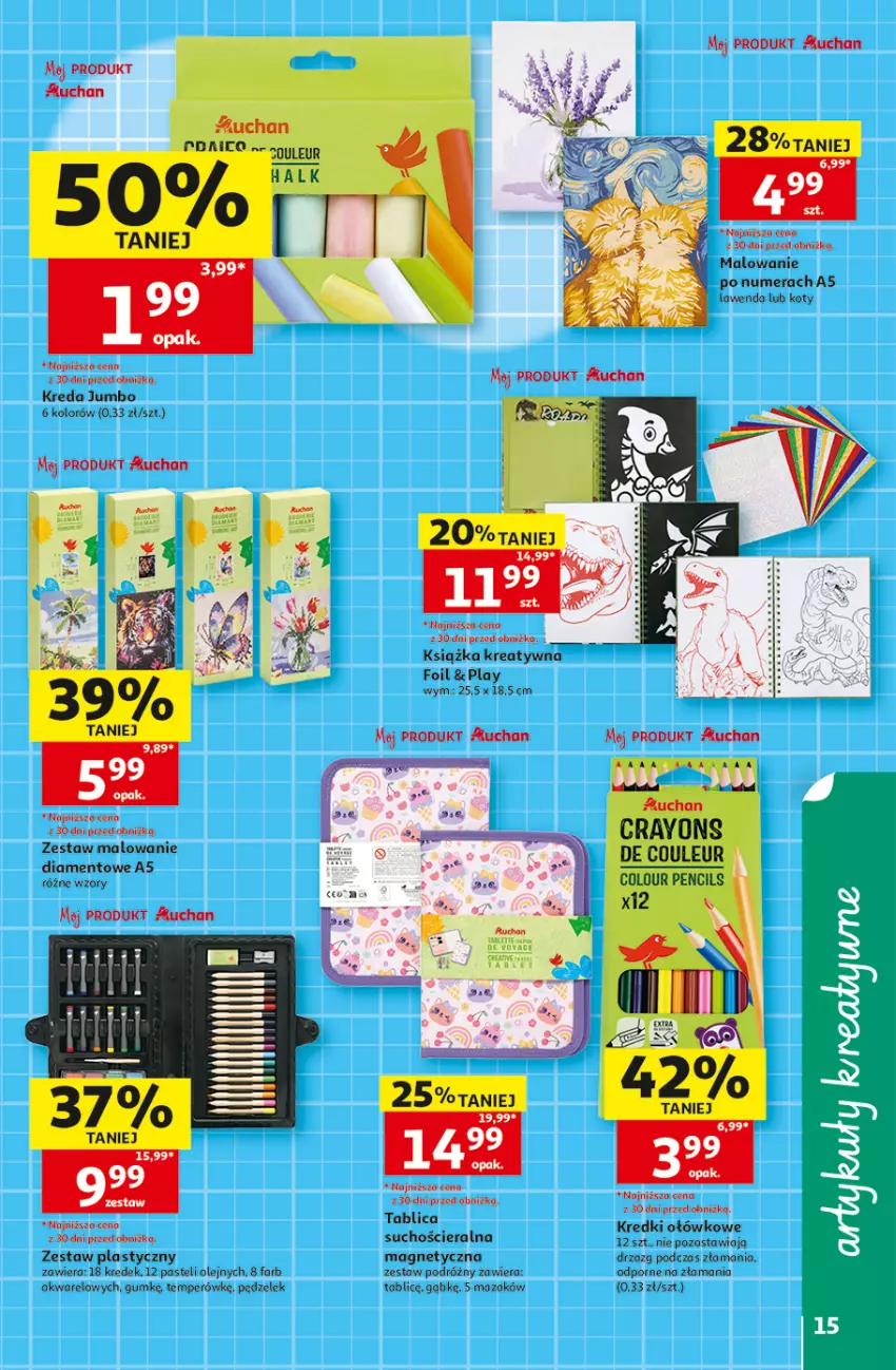 Gazetka promocyjna Auchan - 30 Lat Hipermarket - ważna 16.07 do 22.07.2026 - strona 15 - produkty: Fa, Książka, Olej, Por, Tablica suchościeralna