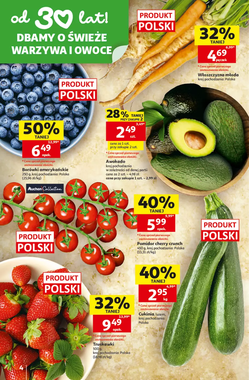 Gazetka promocyjna Auchan - 30 Lat Hipermarket - ważna 16.07 do 22.07.2026 - strona 4 - produkty: Truskawki