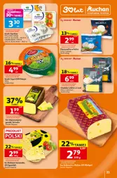 Gazetka promocyjna Auchan - 30 Lat Hipermarket - Gazetka - ważna od 22.07 do 22.07.2026 - strona 21 - produkty: Mozzarella, Cheddar, Ser, Serek, Gouda, LG, Fa