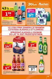 Gazetka promocyjna Auchan - 30 Lat Hipermarket - Gazetka - ważna od 22.07 do 22.07.2026 - strona 29 - produkty: Piwo, Nałęczowianka, Perła, Napój izotoniczny, Woda mineralna, Woda, Napój