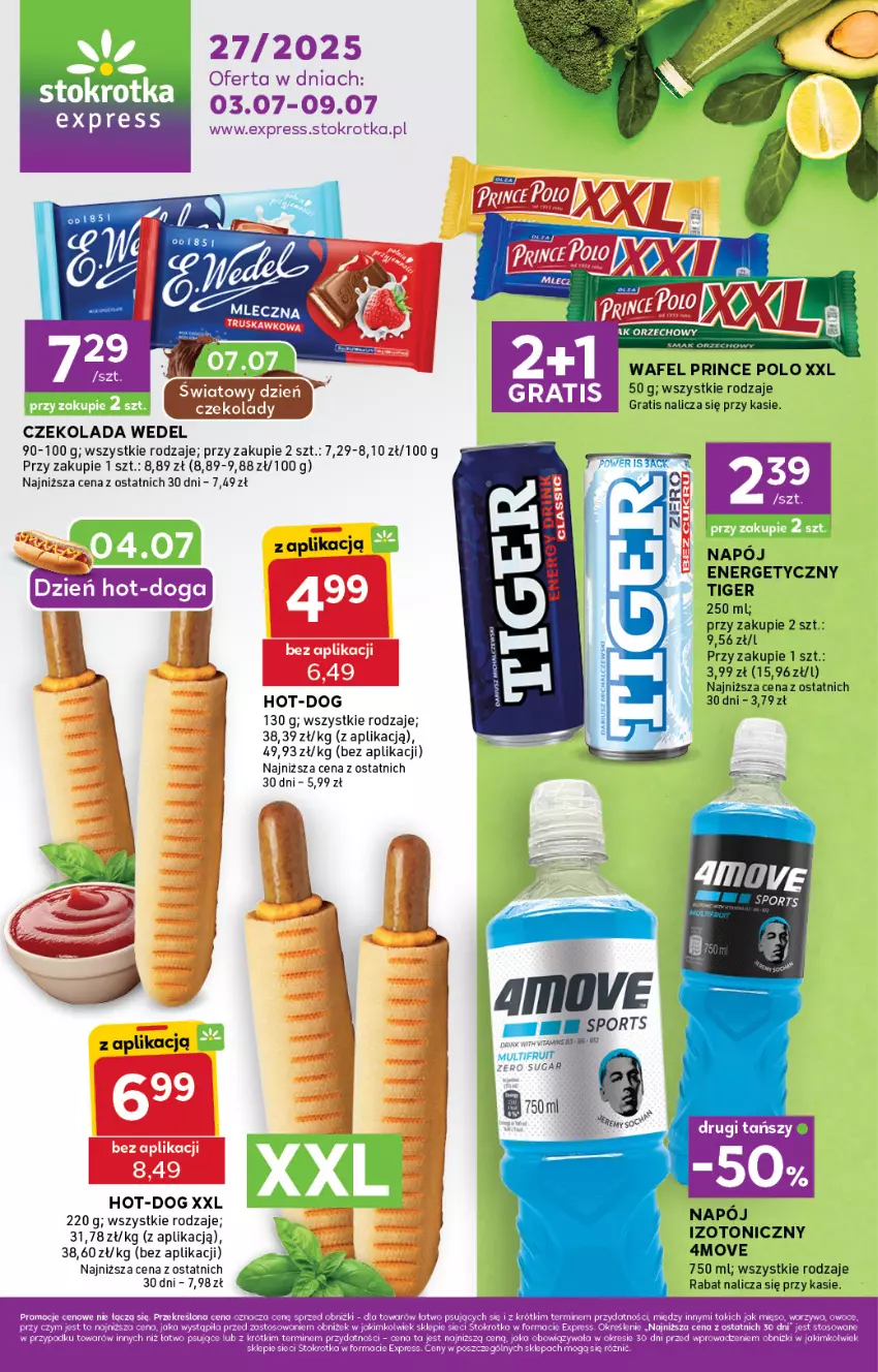 Gazetka promocyjna Stokrotka - Stokrotka Express - ważna 03.07 do 09.07.2025 - strona 1 - produkty: Czekolada, Gra, Mięso, Por, Prince Polo, Tiger