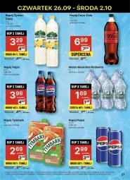 Gazetka promocyjna Delikatesy Centrum - NOWA GAZETKA Delikatesy Centrum od 26 września! 26.09-02.10.2024 - Gazetka - ważna od 02.10 do 02.10.2024 - strona 27 - produkty: Rum, Coca-Cola, Pepsi, Tymbark, Woda mineralna, Woda, Napój