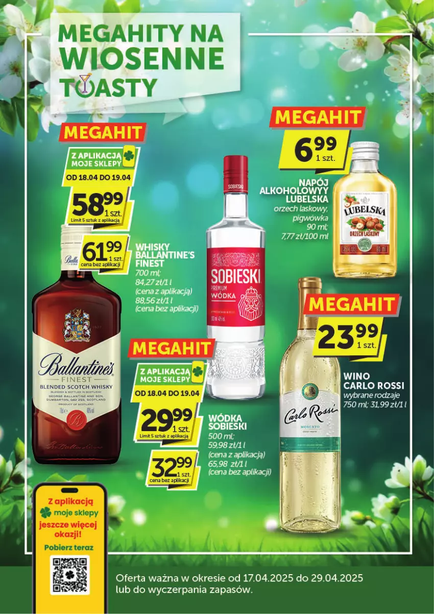 Gazetka promocyjna ABC - ważna 17.04 do 29.04.2025 - strona 1 - produkty: Carlo Rossi, Jaja, Napój, Whisky, Wódka