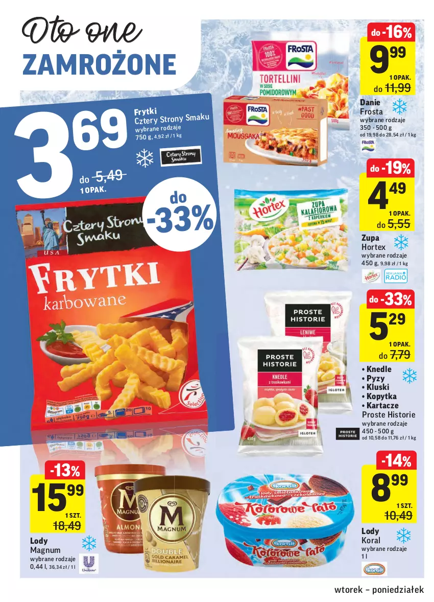 Gazetka promocyjna Intermarche - Świeżo itanio - ważna 20.04 do 26.04.2021 - strona 18 - produkty: Frosta, Hortex, Knedle, Kopytka, Lody, Zupa