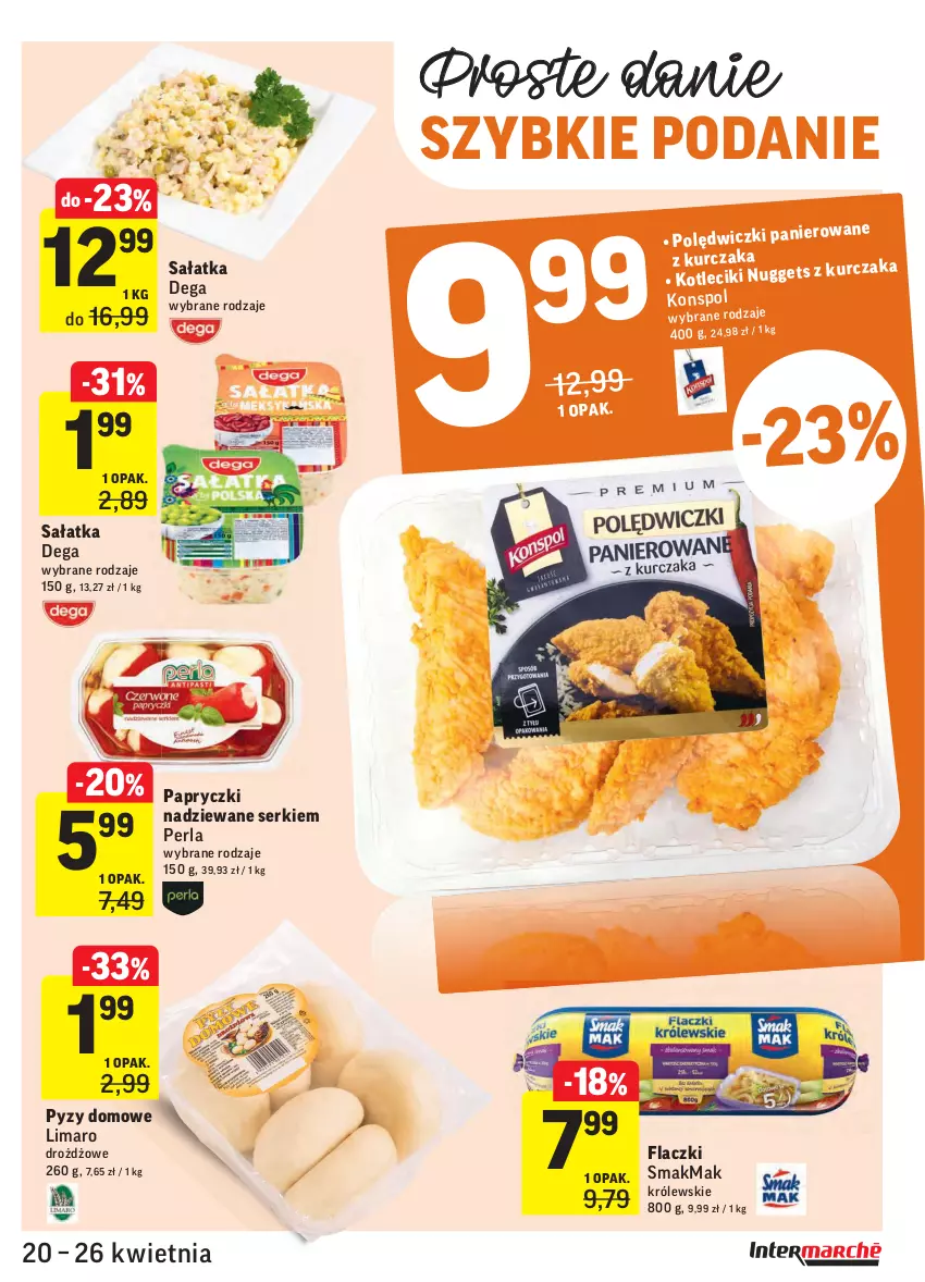 Gazetka promocyjna Intermarche - Świeżo itanio - ważna 20.04 do 26.04.2021 - strona 19 - produkty: Dega, Królewski, Kurczak, Papryczki nadziewane, Sałat, Sałatka, Ser