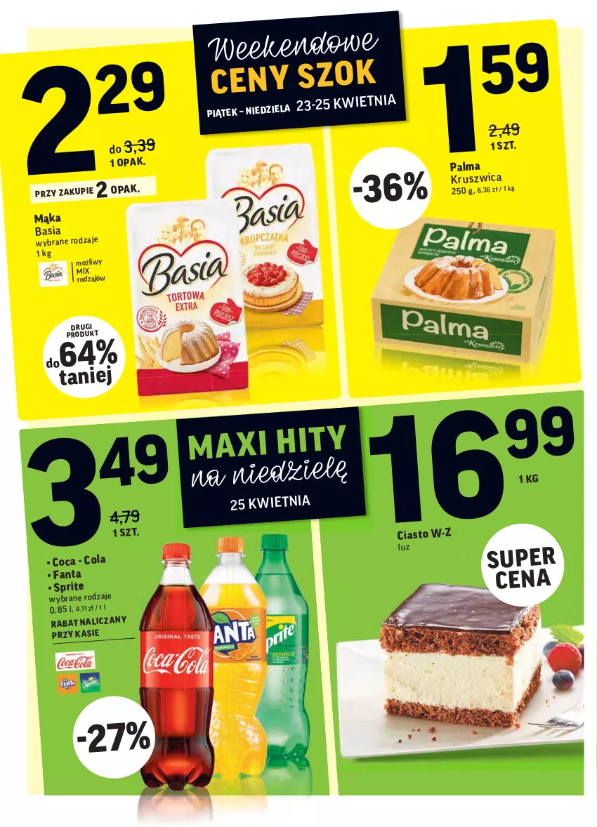 Gazetka promocyjna Intermarche - Świeżo itanio - ważna 20.04 do 26.04.2021 - strona 39 - produkty: Basia, Fa, Fanta, Mąka, Palma, Sprite