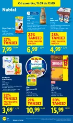 Gazetka promocyjna Lidl - GAZETKA - Gazetka - ważna od 13.09 do 13.09.2025 - strona 26 - produkty: Cheddar, Ser, Zott, Mascarpone, Wazon, Serek, Pilos, Kinder, Monte