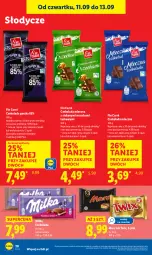 Gazetka promocyjna Lidl - GAZETKA - Gazetka - ważna od 13.09 do 13.09.2025 - strona 30 - produkty: Twix, Czekolada mleczna, Czekolada, Mars, Czekolada gorzka, Milka