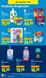 Gazetka promocyjna Lidl - GAZETKA - Gazetka - ważna od 13.09 do 13.09.2025 - strona 52 - produkty: Papier, Zawieszki, Bref, Perełki zapachowe, Papier toaletowy, Płyn do płukania, Somat, Zmywarki, Flora, Ariel, Lenor
