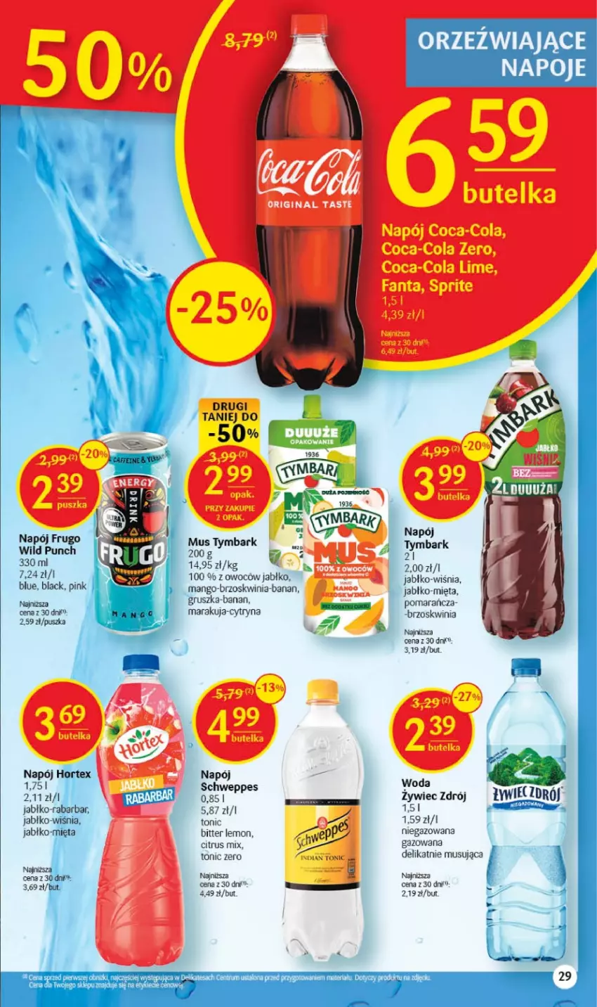 Gazetka promocyjna Delikatesy Centrum - Gazetka DC06 - ważna 09.02 do 15.02.2023 - strona 29 - produkty: Lack, Mus, Napój, Napoje, Rum, Schweppes, Tymbark, Woda