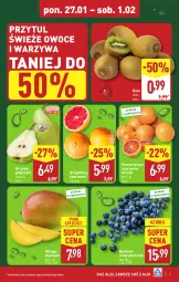 Gazetka promocyjna Aldi - Pełna oferta - Gazetka - ważna od 01.02 do 01.02.2025 - strona 3 - produkty: Warzywa, Sok, Kiwi, Pomarańcze, Gruszki, Owoce, Mango, Grejpfrut