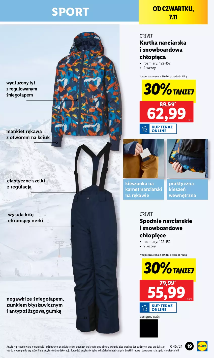 Gazetka promocyjna Lidl - GAZETKA - ważna 04.11 do 09.11.2024 - strona 21 - produkty: Kawa, Kurtka, Por, Snowboard, Sok, Spodnie, Sport