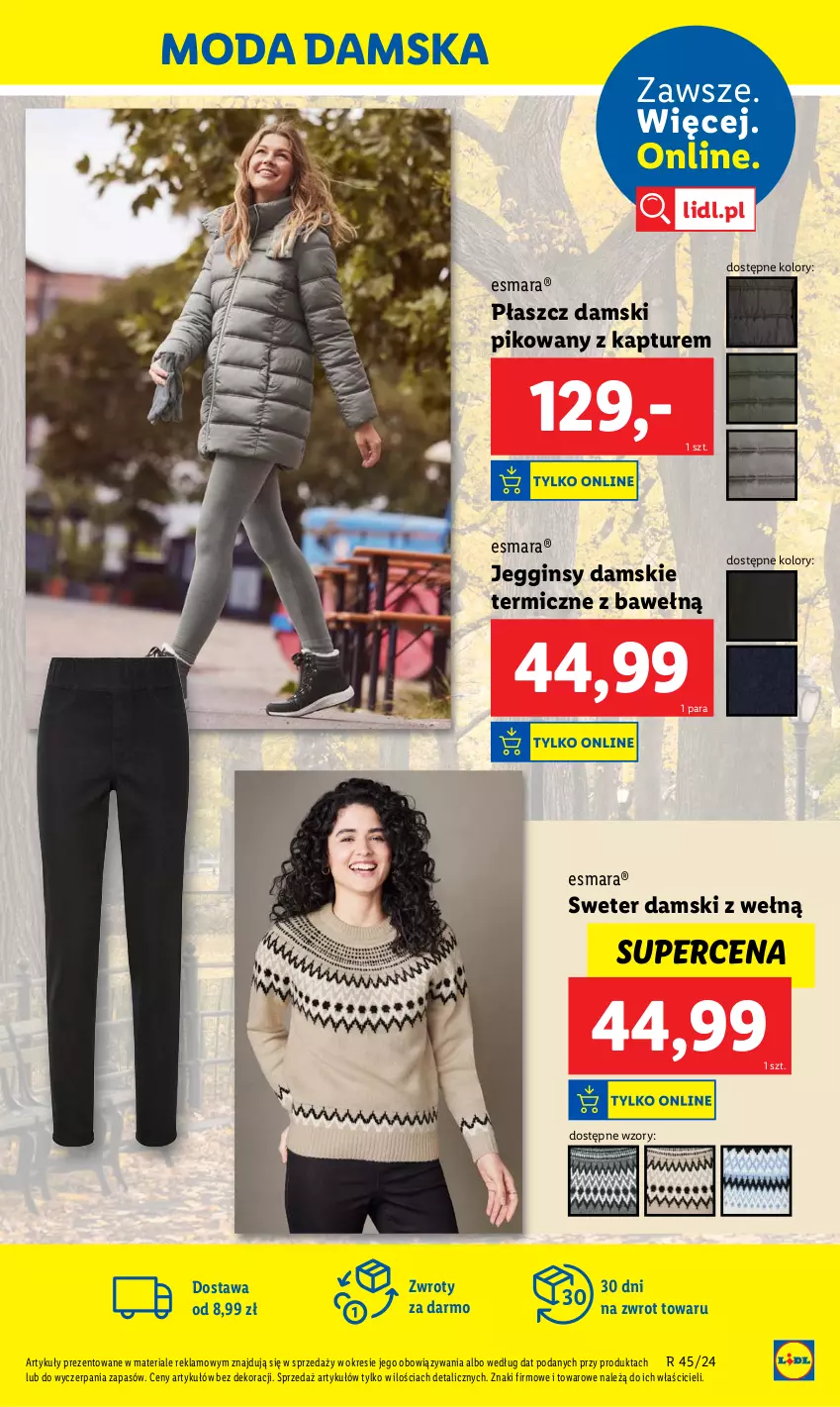 Gazetka promocyjna Lidl - GAZETKA - ważna 04.11 do 09.11.2024 - strona 35 - produkty: Gin, Moda, Płaszcz, Sweter