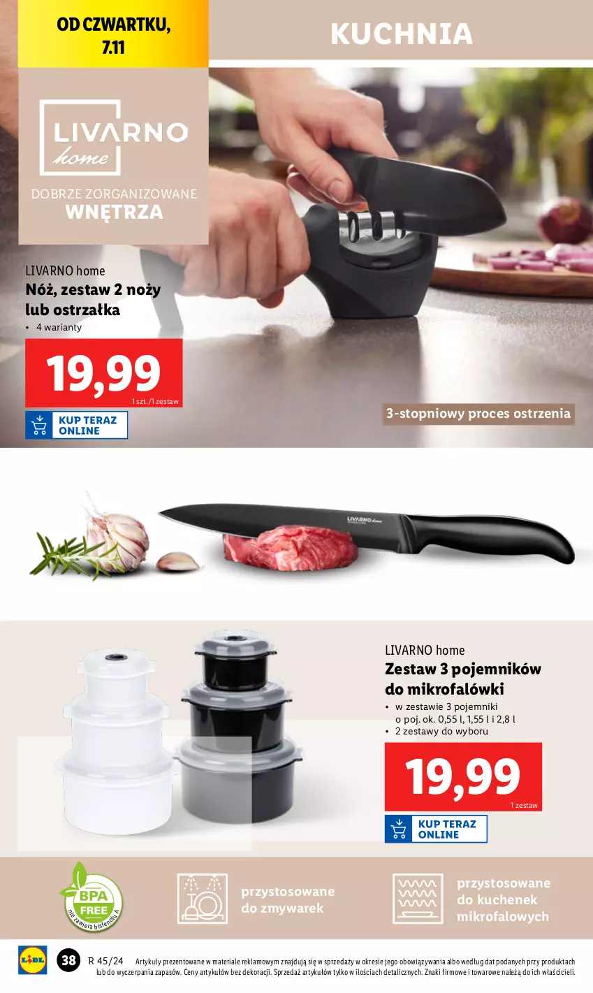 Gazetka promocyjna Lidl - GAZETKA - ważna 04.11 do 09.11.2024 - strona 38 - produkty: Fa, Ivar, Kuchnia, Noż, Pojemnik, Top