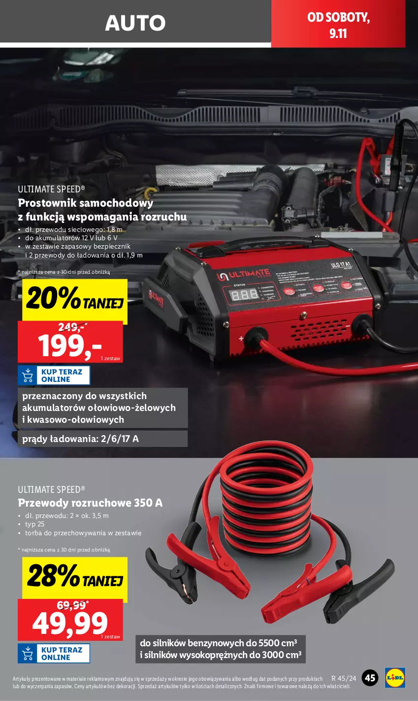 Gazetka promocyjna Lidl - GAZETKA - ważna 04.11 do 09.11.2024 - strona 49 - produkty: Akumulator, Piec, Prostownik, Sok, Torba