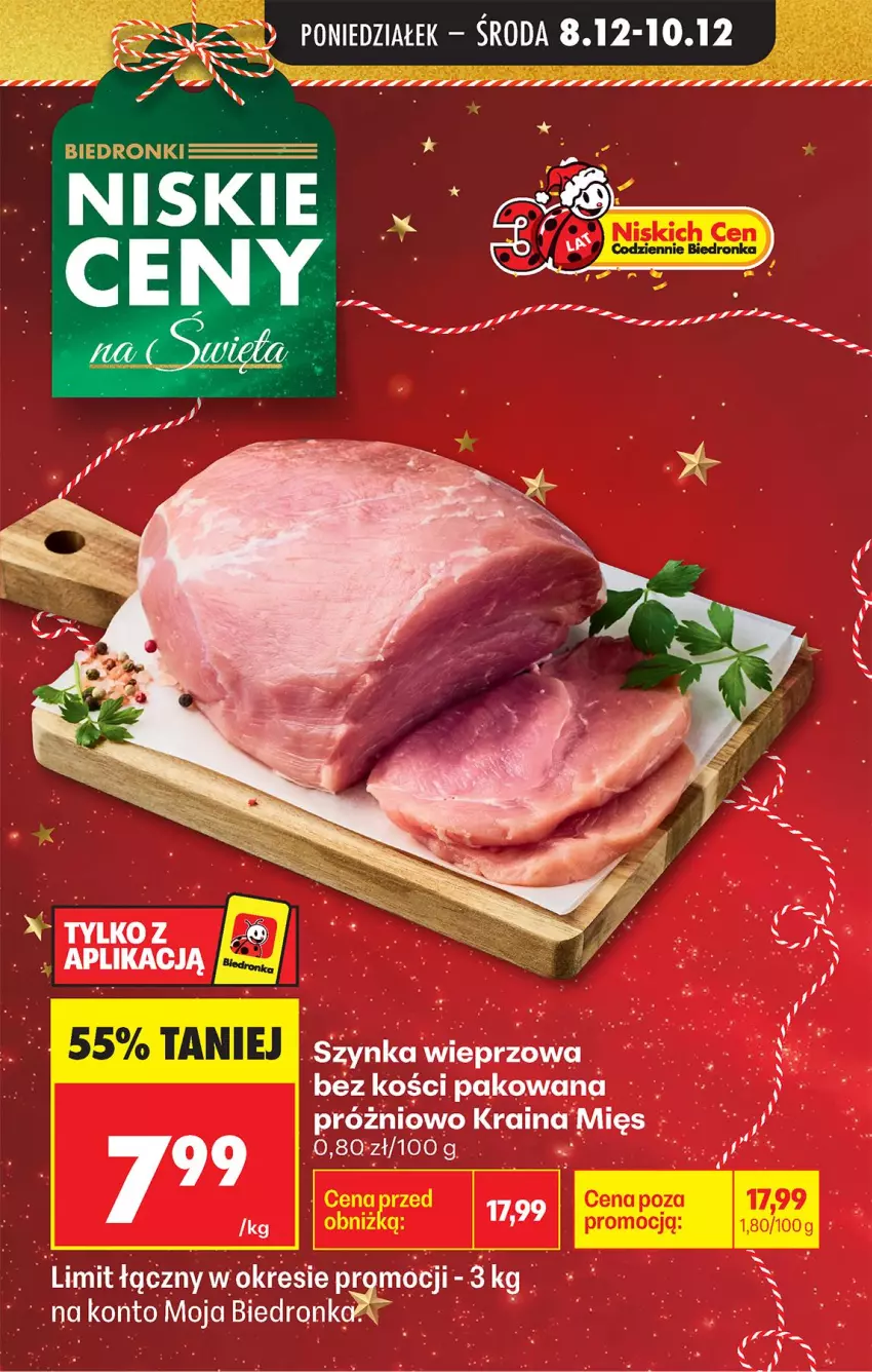 Gazetka promocyjna Biedronka - Od Poniedziałku - ważna 08.12 do 13.12.2025 - strona 13 - produkty: Szynka, Szynka wieprzowa