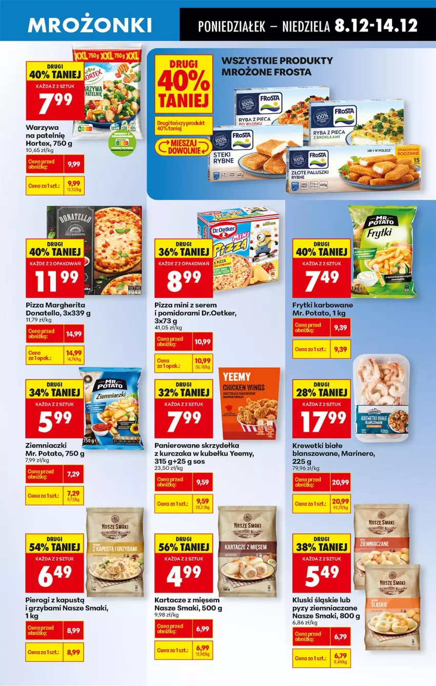 Gazetka promocyjna Biedronka - Od Poniedziałku - ważna 08.12 do 13.12.2025 - strona 50 - produkty: Gin, Hortex, Kapustą, Krewetki, Kurczak, Pierogi, Pizza, Pizza margherita, Ser, Sos, Warzywa