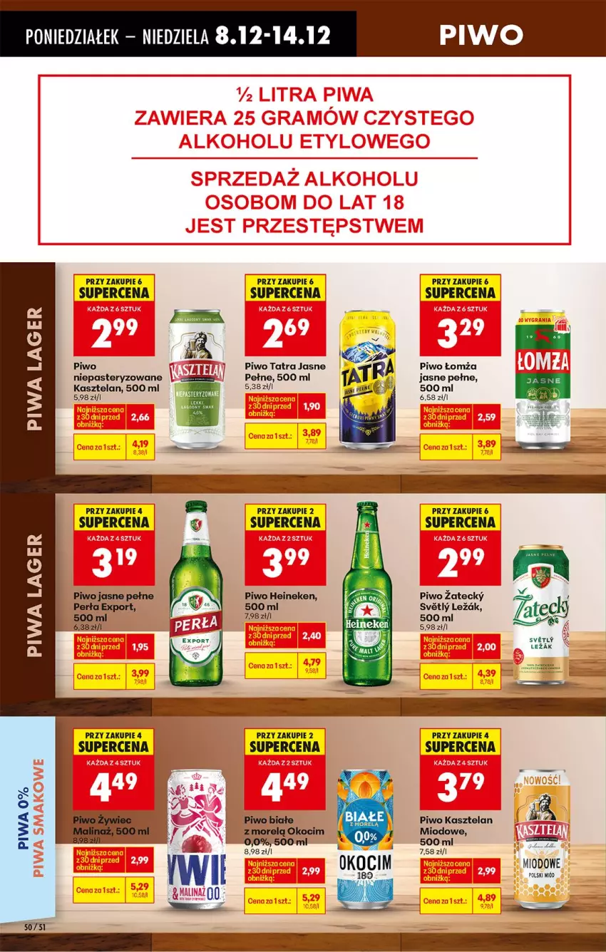 Gazetka promocyjna Biedronka - Od Poniedziałku - ważna 08.12 do 13.12.2025 - strona 71 - produkty: Heineken, Kasztelan, Koc, Miód, Piwa, Piwo, Tatra