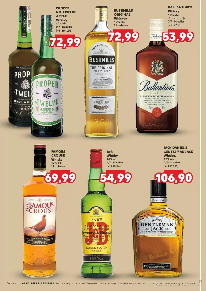 Gazetka promocyjna Kaufland - ważna 09.01 do 22.01.2025 - strona 3 - produkty: Ballantine's, Bushmills, Fa, Gin, Jack Daniel's, Whiskey, Whisky