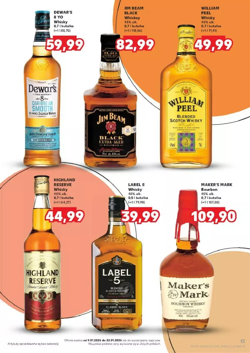 Gazetka promocyjna Kaufland - ważna 09.01 do 22.01.2025 - strona 5 - produkty: Bourbon, Lack, Ser, Whiskey, Whisky