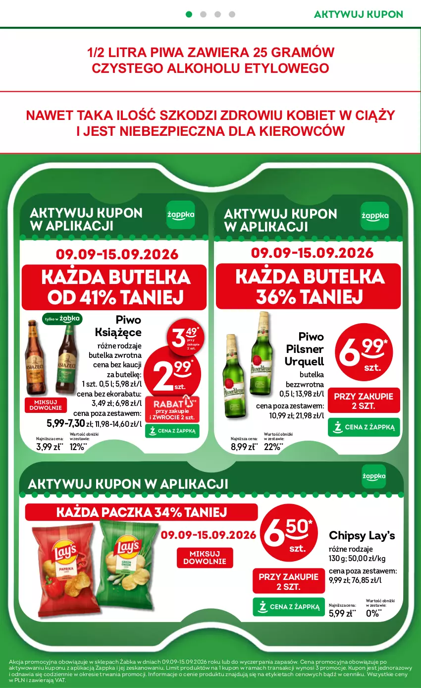 Gazetka promocyjna Żabka - gazetka-promocyjna-37-38-2026 - ważna 09.09 do 22.09.2026 - strona 28 - produkty: Chipsy, Gra, Książęce, Lay’s, Piec, Pilsner Urquell, Piwa, Piwo, Rama, Tran